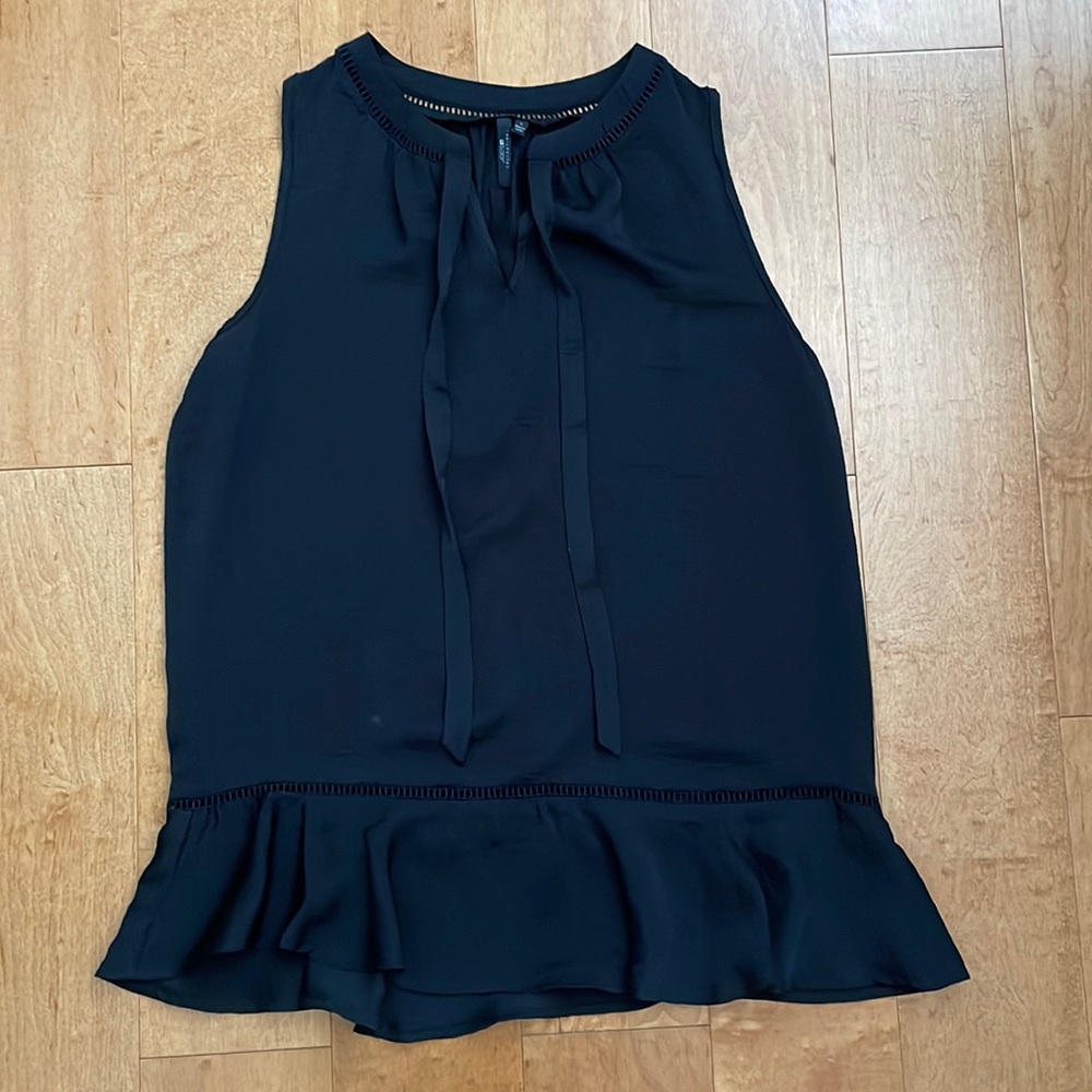 Joe’s black tank with tie straps